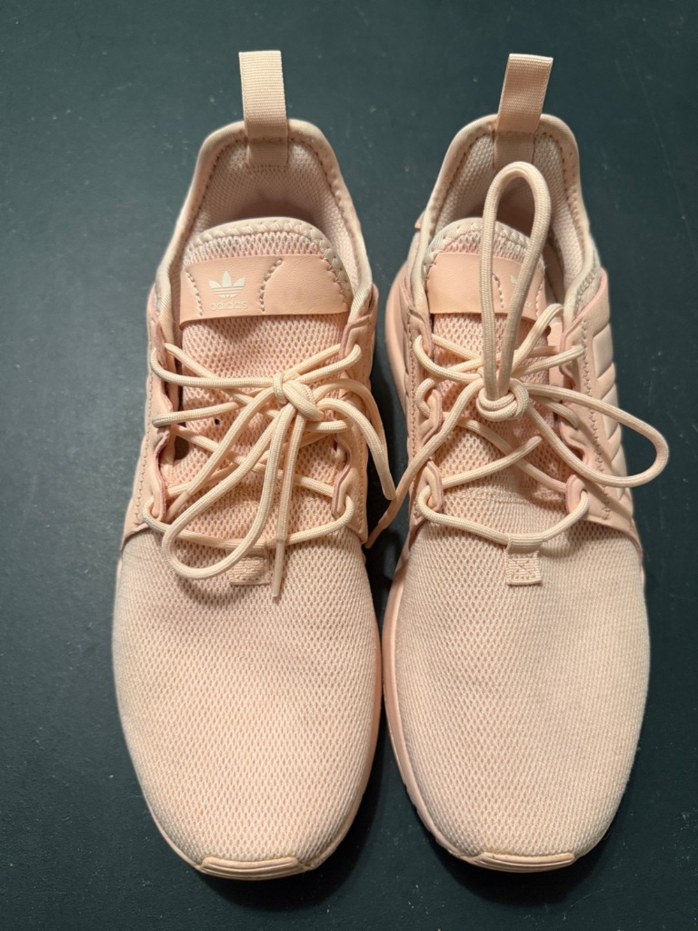 adidas Women’s Pale Pink Knit Lace-Up Sneakers